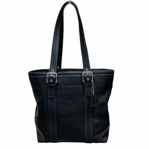 Coach Hampton Black Leather 2 way K0782-F11201 HandBag - Picture 1 of 10
